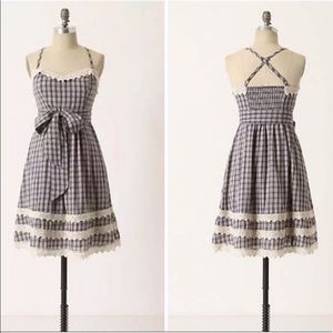 Anthropologie (Moulinette Soeurs) Gingham Picnic Dress - Size 2